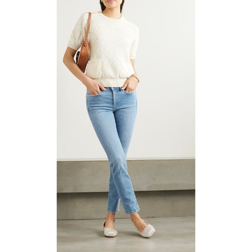 FRAME Light Wash Stretch Le High Skinny Jeans Size 27